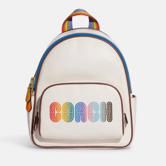 Coach Handbags - Coach Mini Court Backpack Will Rainbow